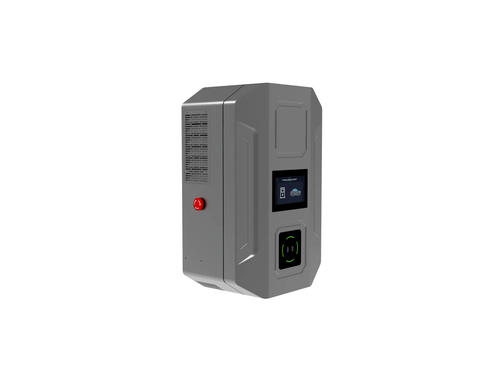 DC fast charging station side view