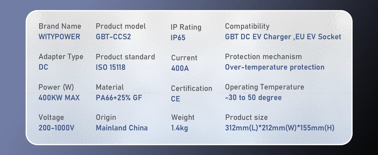 GB/T to CCS2 adapter detail image 2