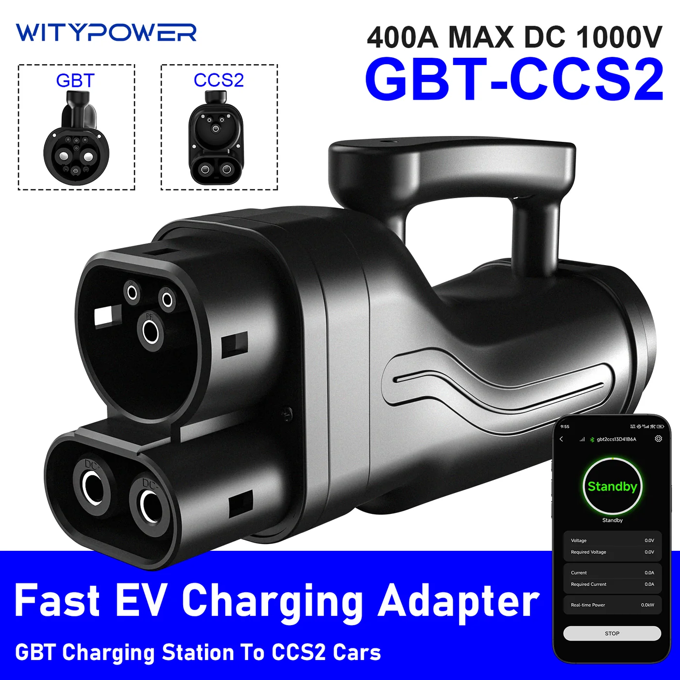 GB/T to CCS2 DC charging adapter