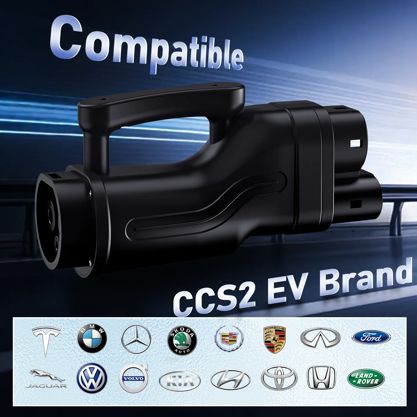GB/T to CCS2 adapter side view