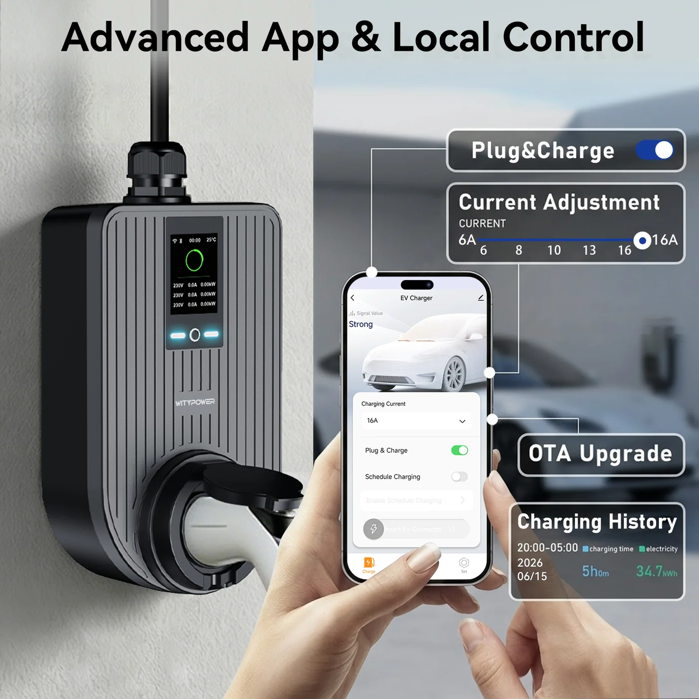 Q Series 11kW local controls and app functions